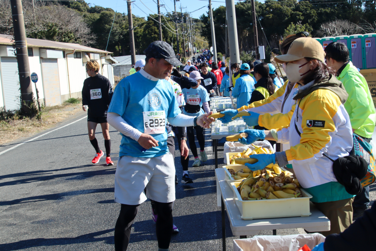 館山若潮マラソン ボランティア活動のようす